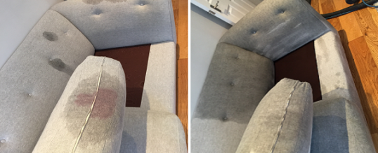 Wine stained sofa cleaning in Nine Elms, London SW8