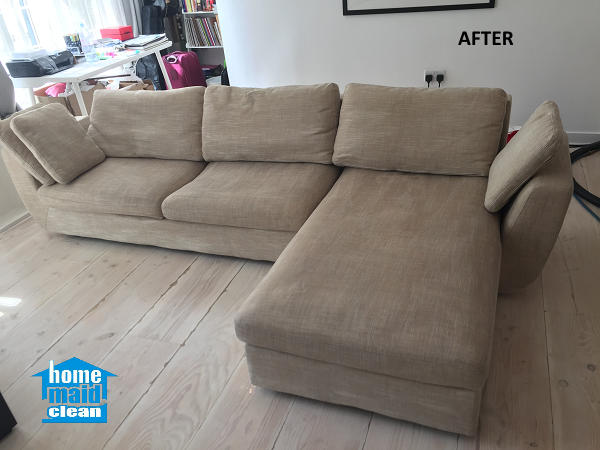 beige sofa cleaning